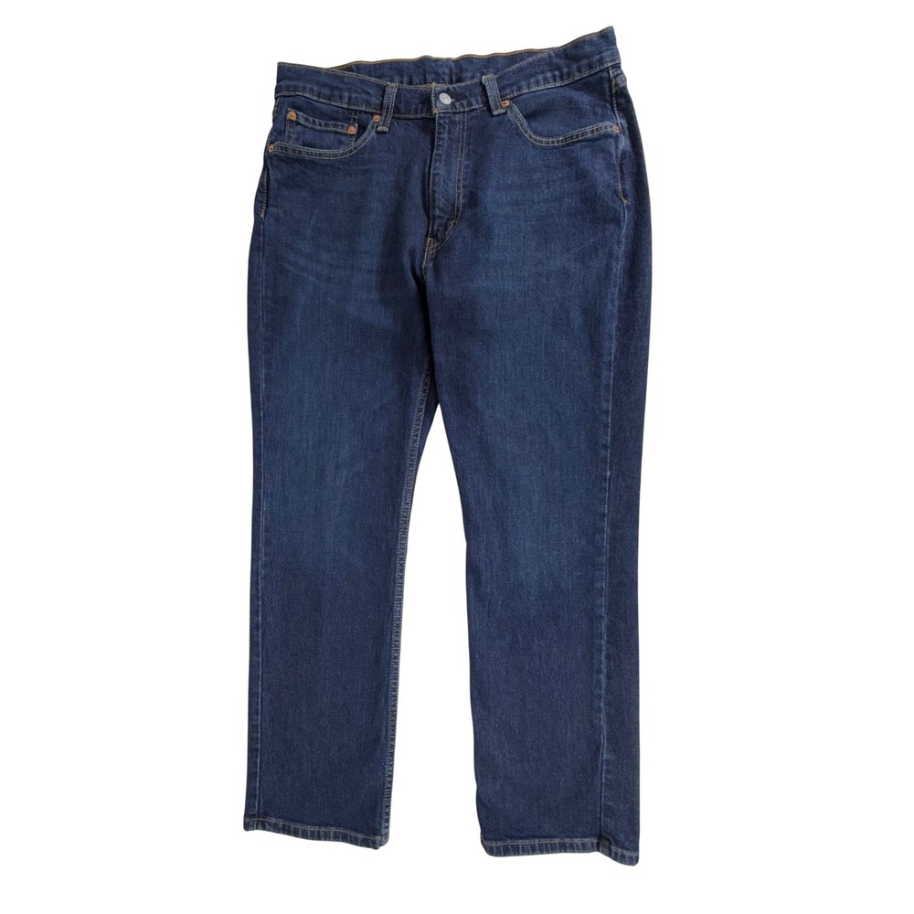 Levis 514 Straight Fit Mens Jeans 35x30 Dark Wash Indigo Blue Denim Classic - Picture 10 of 10
